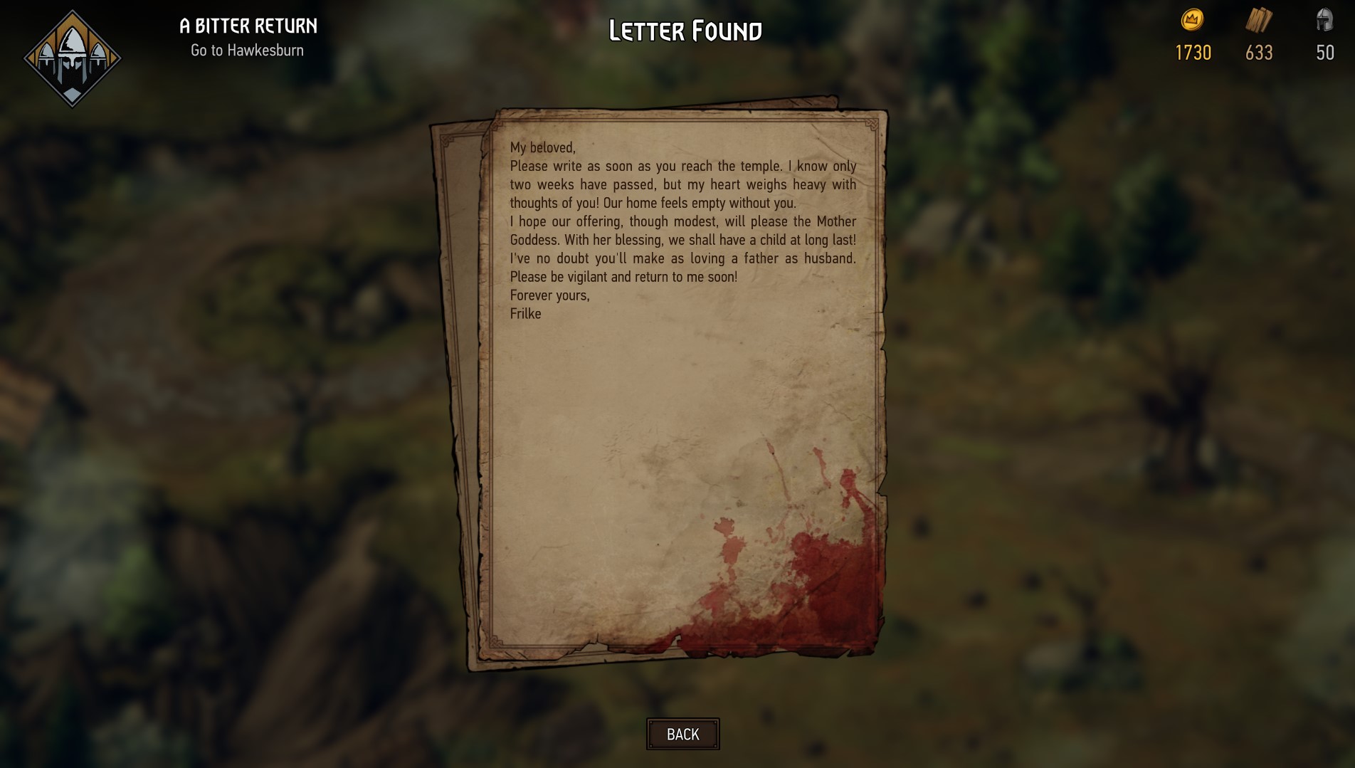 Una carta encontrada en un cadáver: un recurso típico de The Witcher