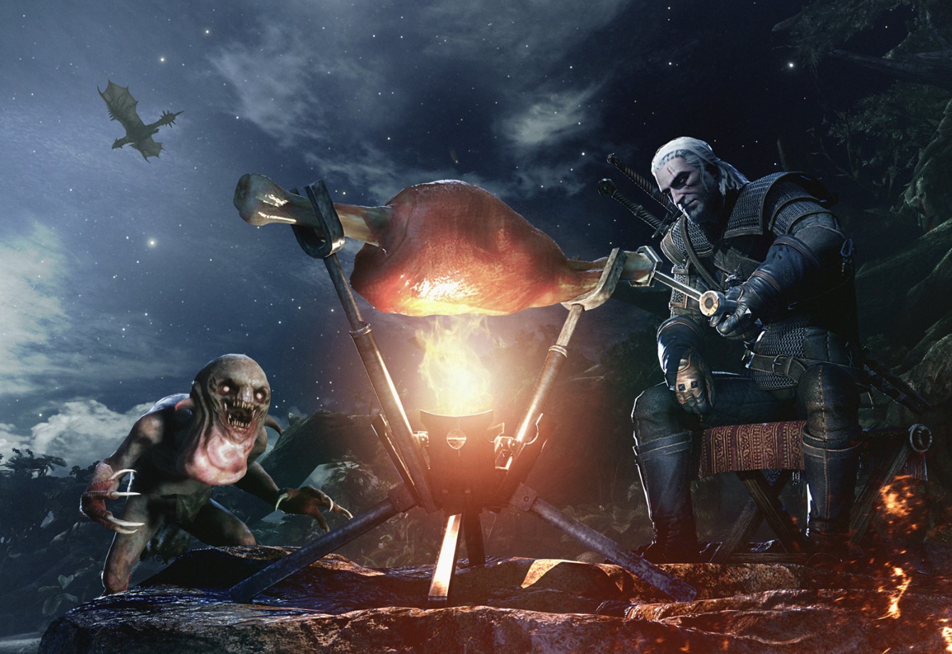 Geralt se metió en el mundo de Monster Hunter World con una campaña single player de casi 10 horas