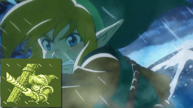 La cinemática de la introducción de Link's Awakening