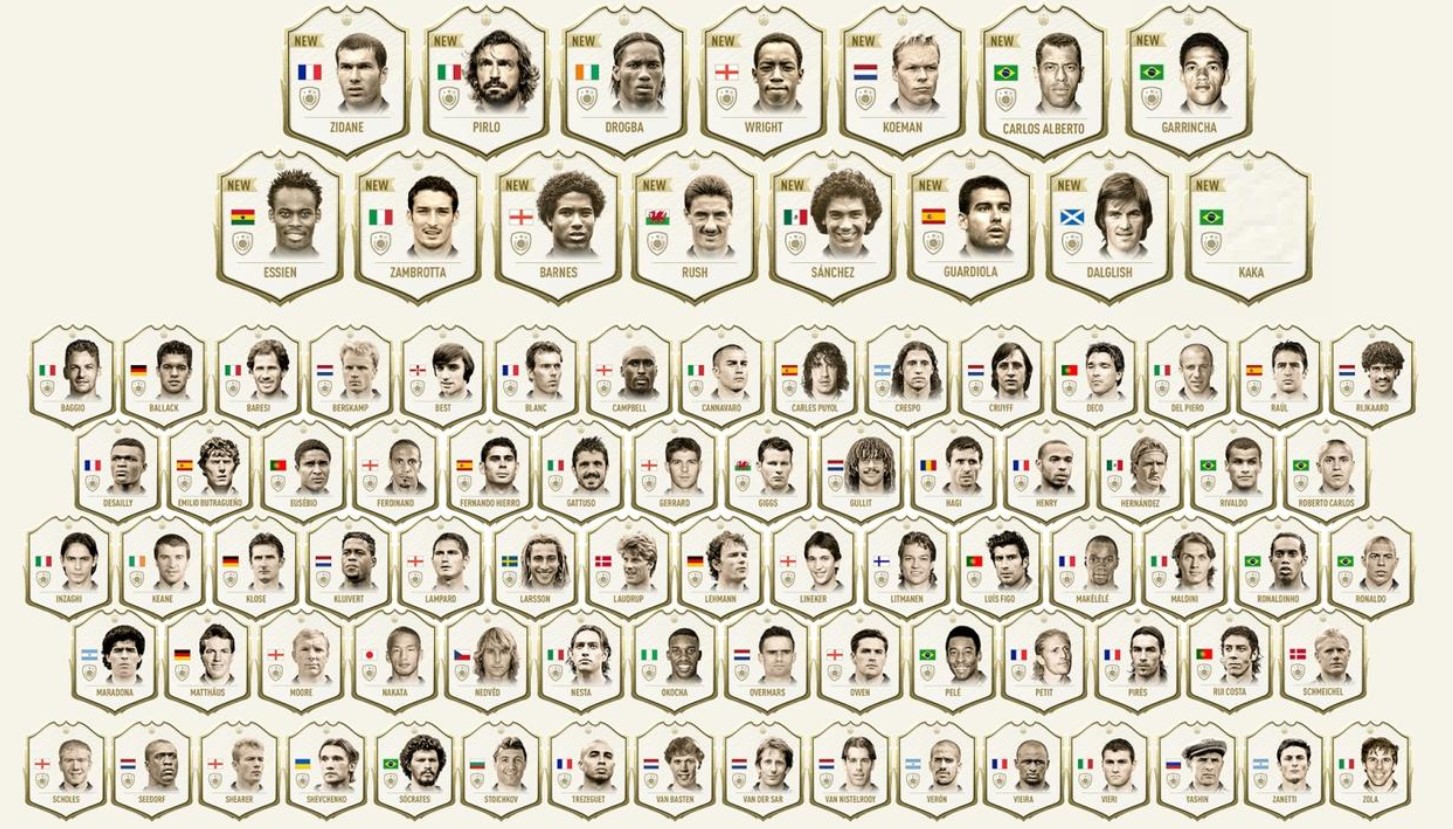 FIFA 20 reveló todos los iconos que estarán disponibles en Ultimate Team