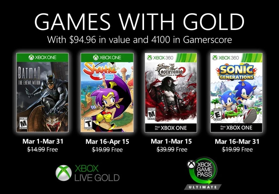 Ya se pueden jugar los dos juegos gratuitos de Xbox Live Gold de marzo