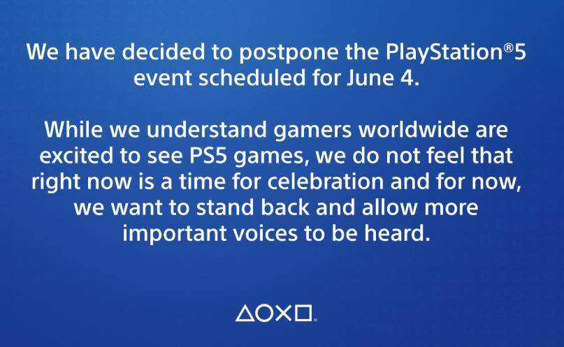 Sony pospone el evento del 4 de junio en el que iba a dar a conocer sus próximos juegos de PS5