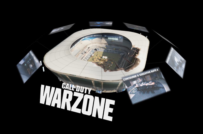 Para ir conociendo el estadio de Call of Duty Warzone: crean un modelo en 3D con los detalles de lo que hay dentro y los accesos