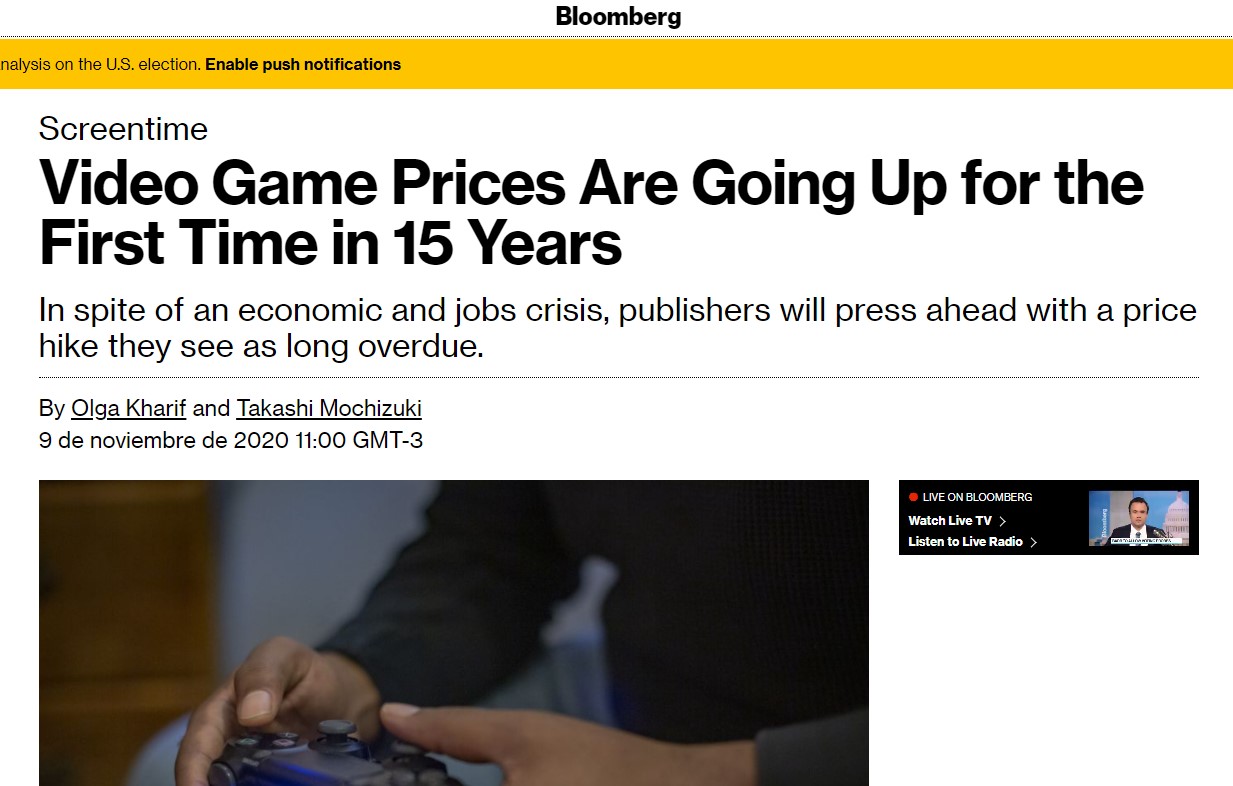 Un informe de Bloomberg reveló que los precios de los juegos PS5 iban a ser incluso más caros que 70 USD