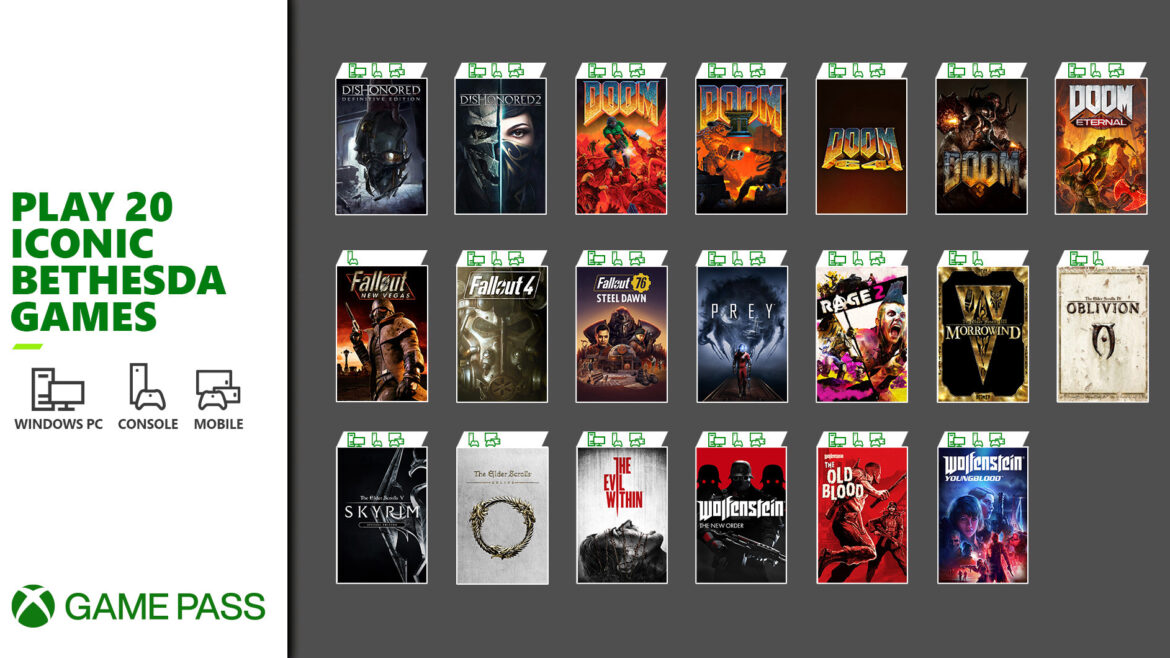 Xbox anunció los 20 juegos de Bethesda que se suman a Xbox Game Pass