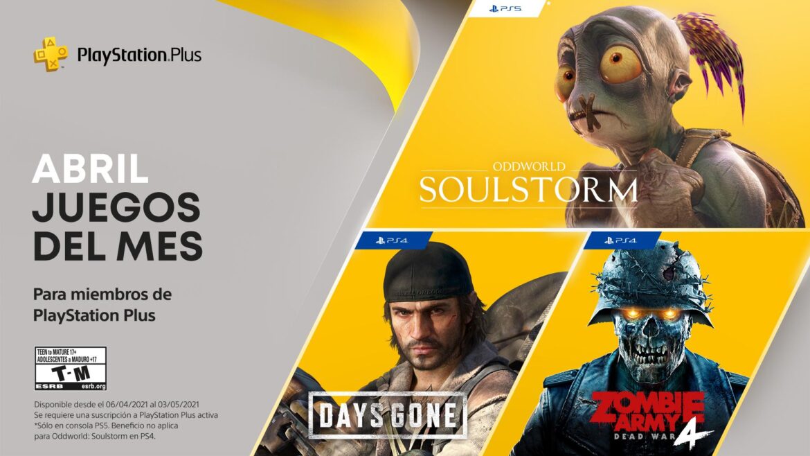 PlayStation Plus reveló los juegos gratuitos de abril para PS4 y PS5