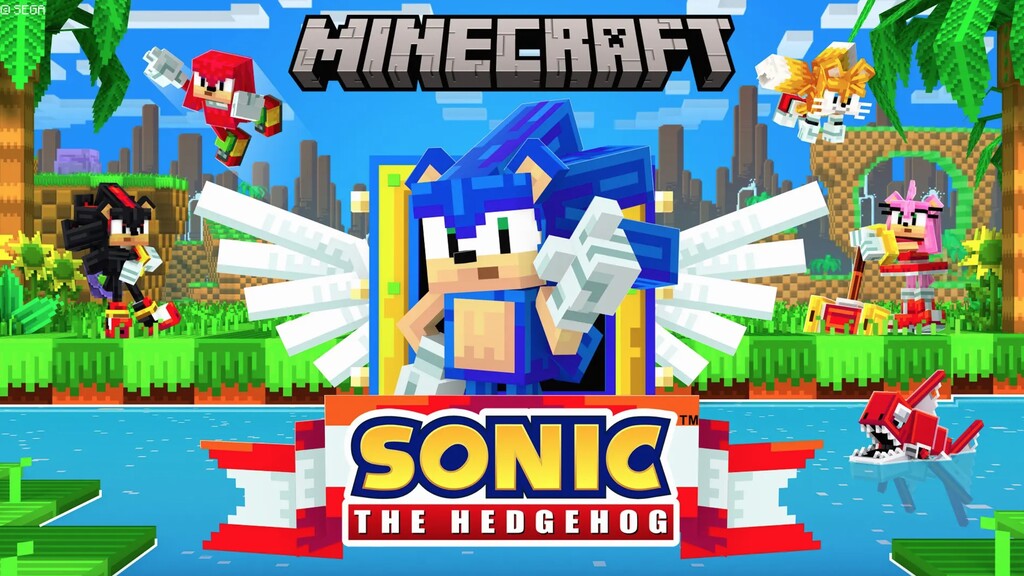 Sonic the Hedgeog cumplió 30 años y lo celebra en Minecraft