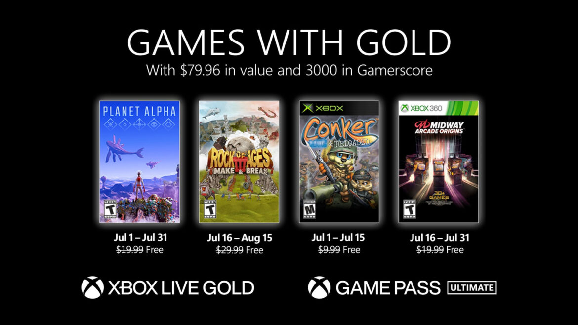 Xbox Live Gold anunció sus juegos gratuitos de julio